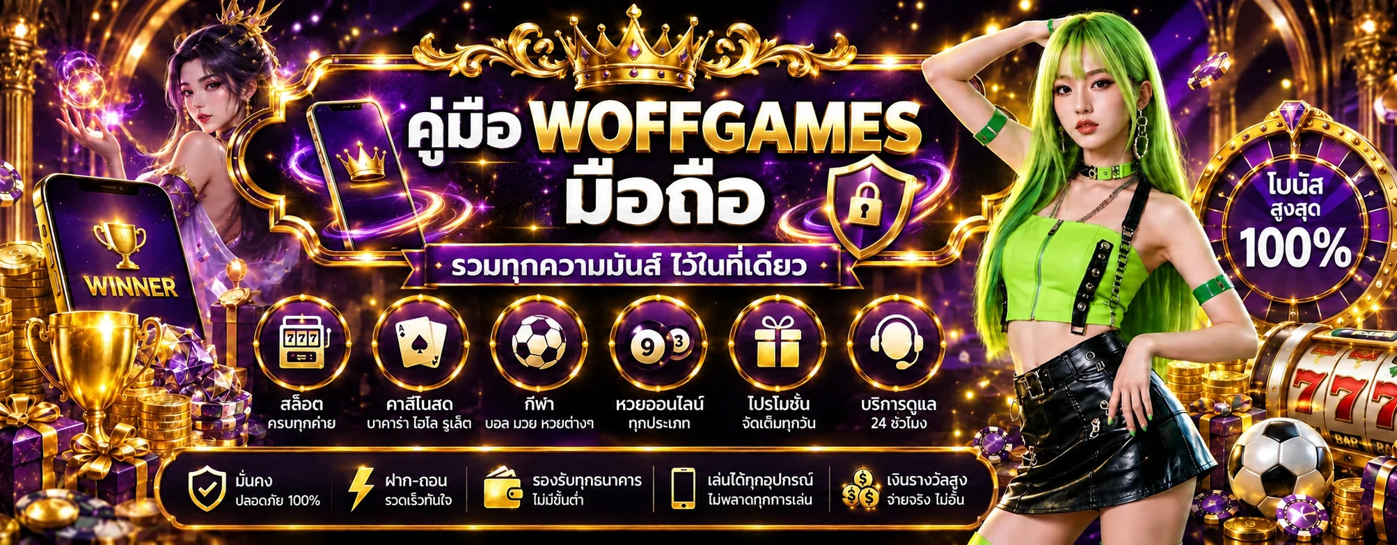 WOFFGAMES มือถือ | สมัคร ล็อกอิน และป้องกันบัญชี
